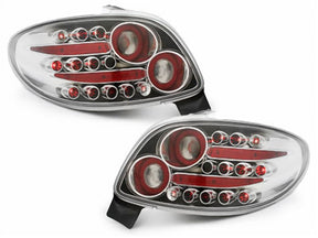 Chrom LED Rückleuchten für Peugeot 206 1998-2002, Tuning Rücklichter