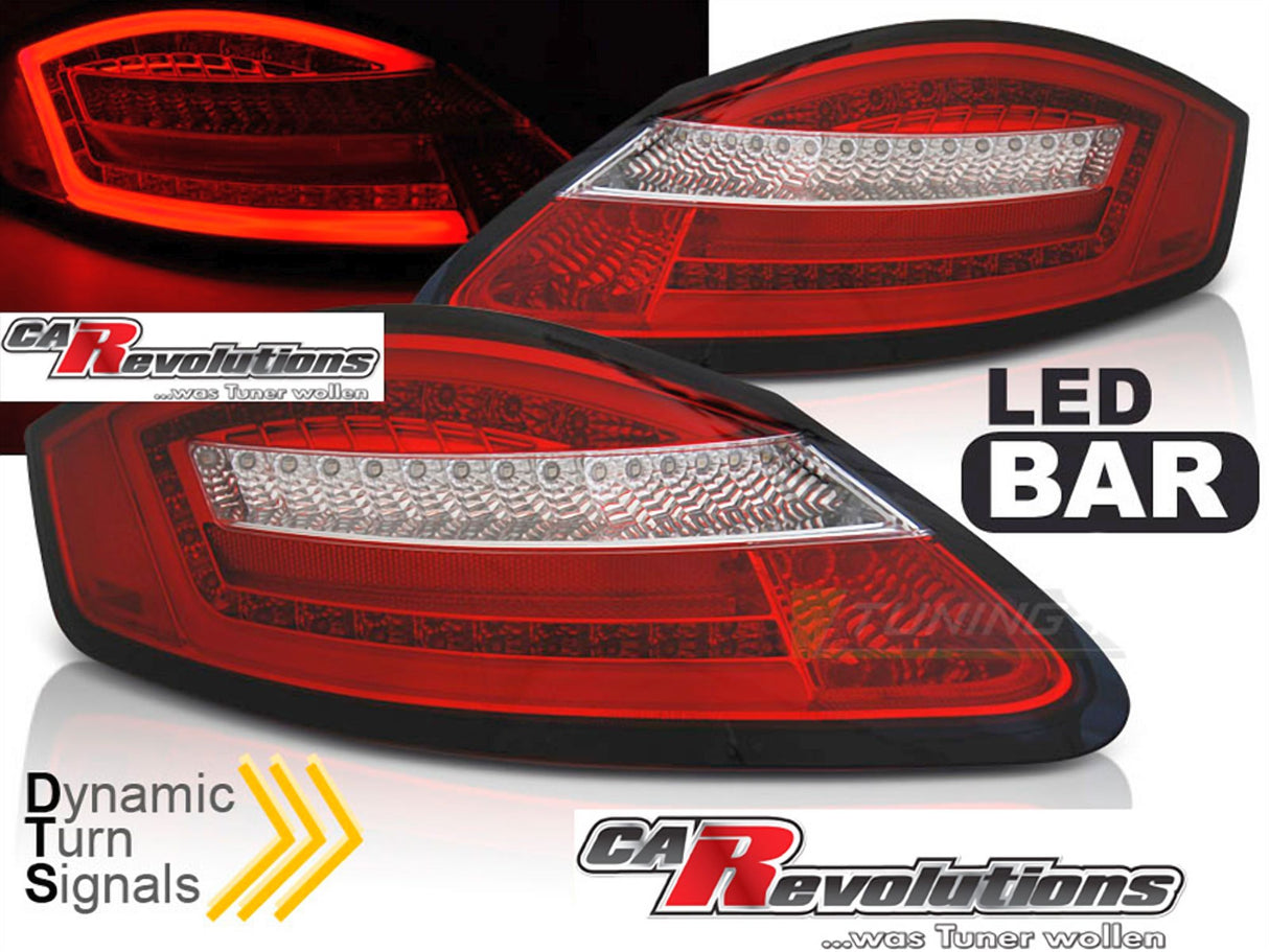 Voll Led Rückleuchten dynamische Blinker in rot für Porsche Boxter 987 2005-2008-