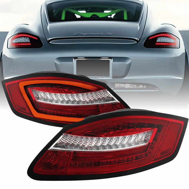 Voll LED Rückleuchten Set Rot Porsche Boxster 987 Cayman 2005-2008 Dynamischer Blinker