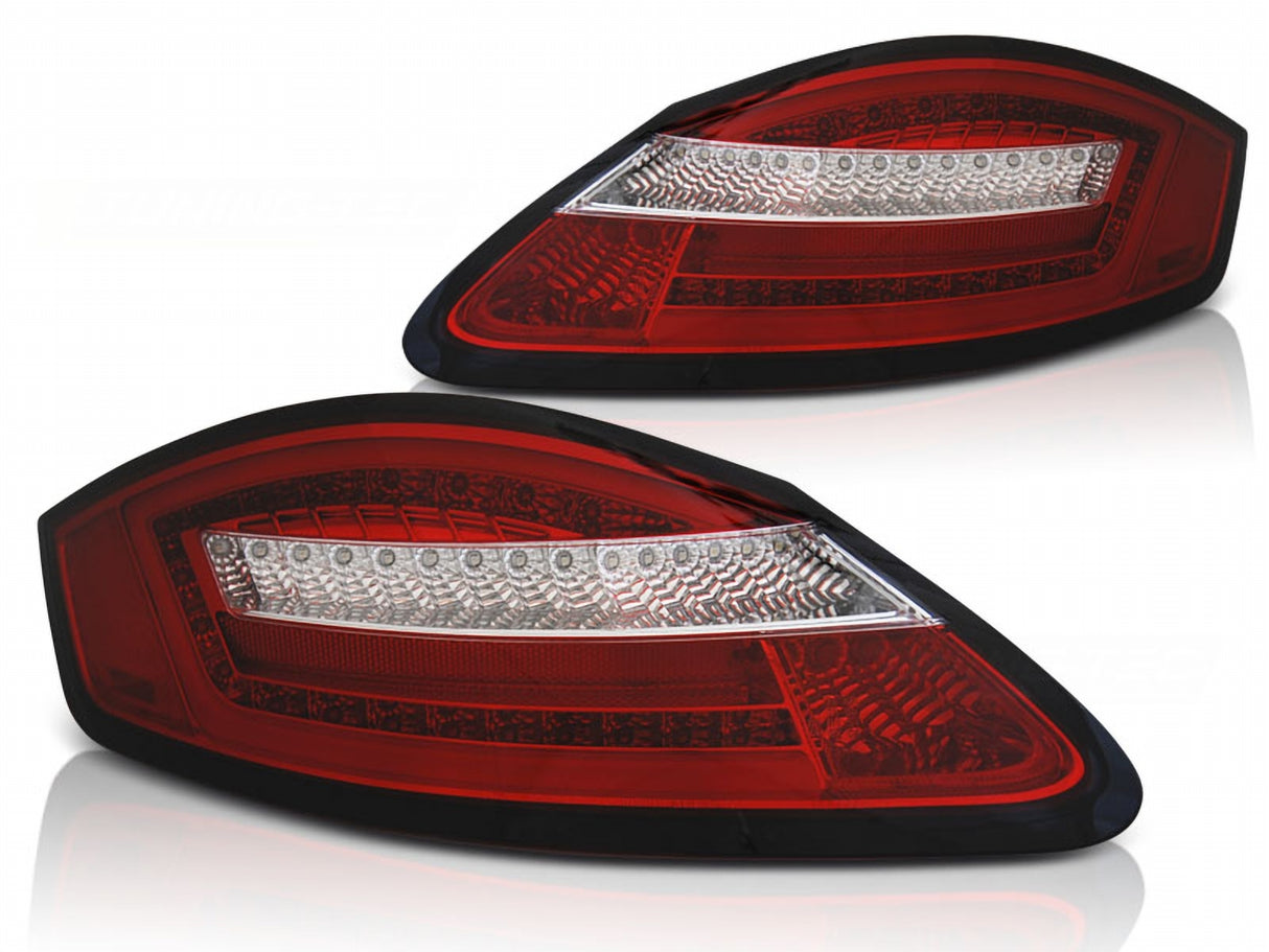 LED Rückleuchten für Porsche Cayman 987 rot mit weißem Streifen