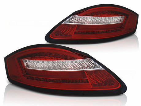 LED Rückleuchten für Porsche Cayman 987 rot mit weißem Streifen