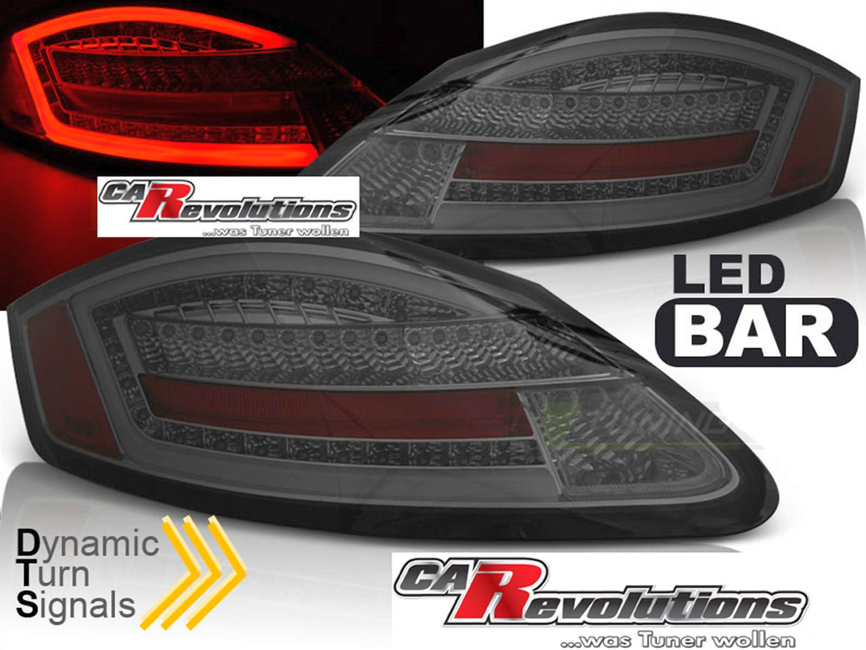 Voll Led Rückleuchten dynamische Blinker in rauchglas für Porsche Boxter 987 2005-2008-