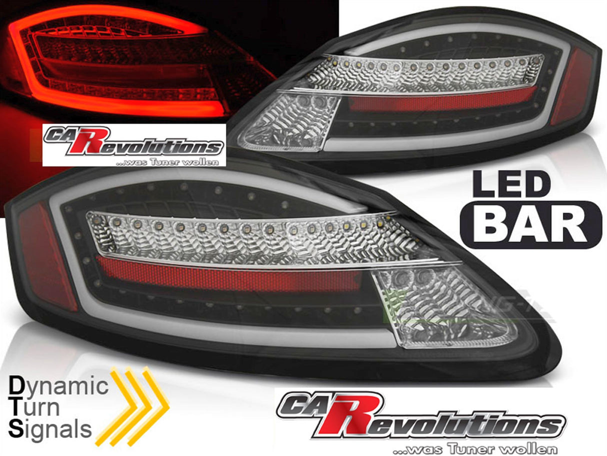 Voll Led Rückleuchten dynamische Blinker in schwarz für Porsche Boxter 987 2005-2008-