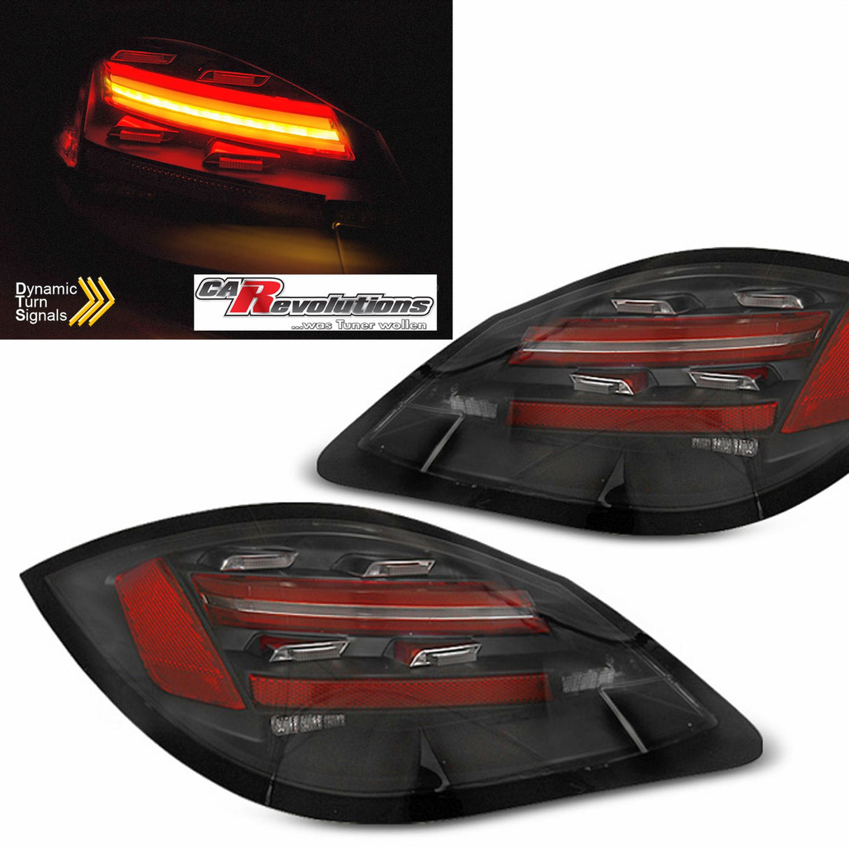 Led Rückleuchten dynamisch für Porsche Boxster 987 Cayman schwarz 2009-2012