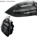 Voll LED dynamische Rückleuchten Set für Porsche Cayenne 92A Klarglas schwarz 2010-2015