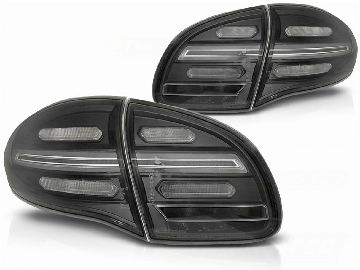 Voll LED dynamische Rückleuchten Set für Porsche Cayenne 92A schwarz 2010-2015