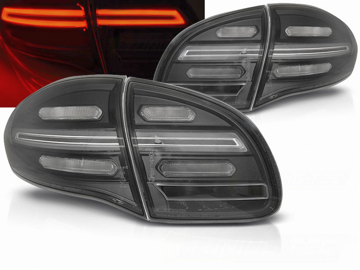 Voll LED dynamische Rückleuchten Set für Porsche Cayenne 92A schwarz 2010-2015