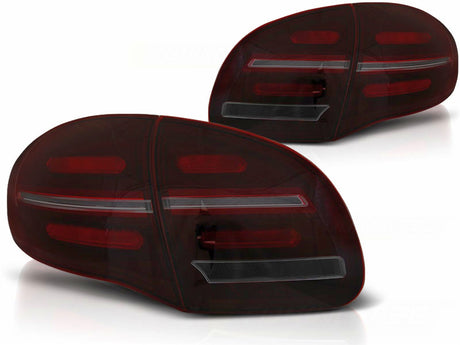 Voll LED dynamische Blinker Rückleuchten Set für Porsche Cayenne 92A rot schwarz 2010-2015