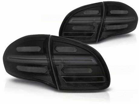 Voll LED dynamische Blinker Rückleuchten Set Für Porsche Cayenne 92A schwarz matt 2010-2015