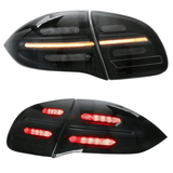 Voll LED dynamische Blinker Rückleuchten Set Für Porsche Cayenne 92A schwarz matt 2010-2015