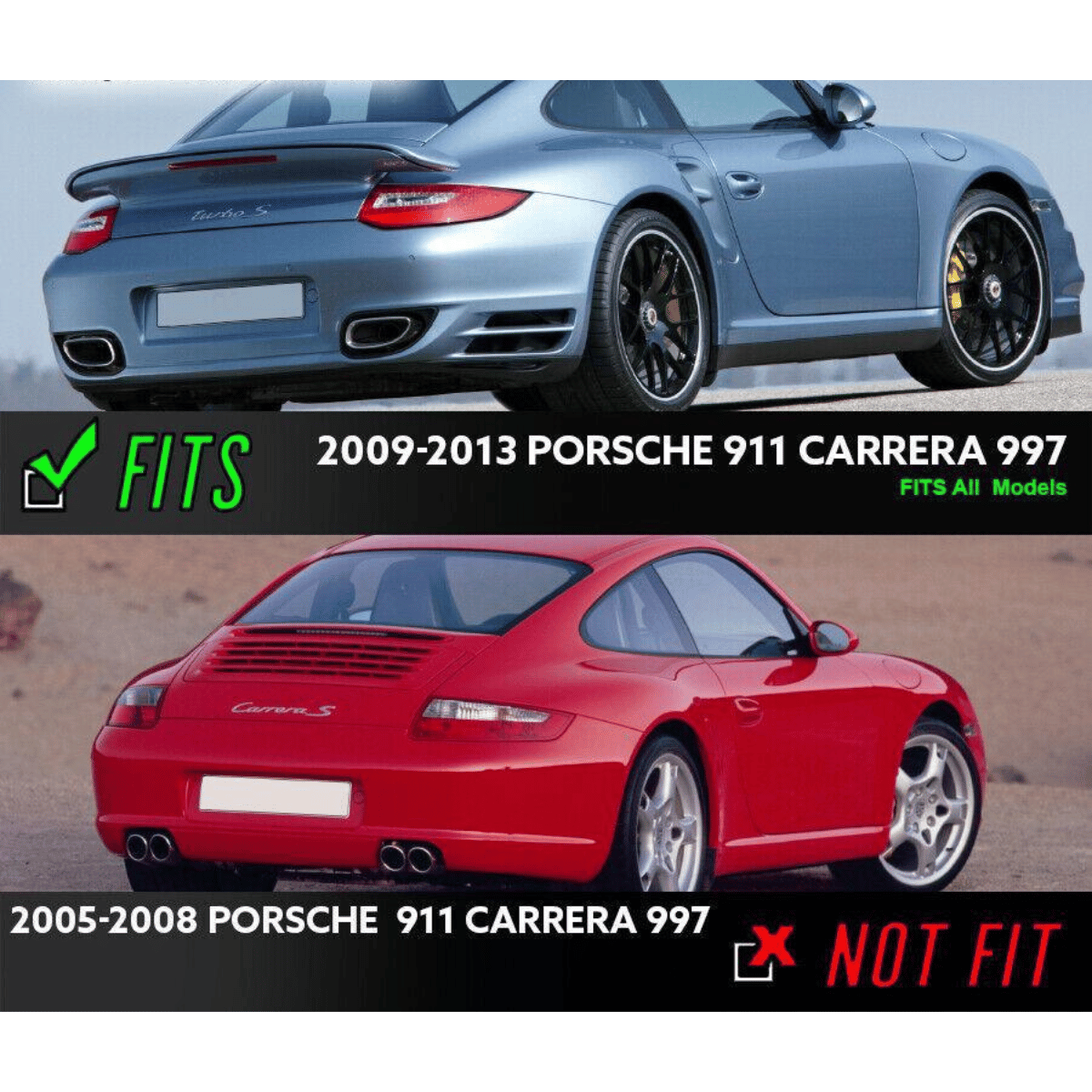 Scheinwerfer und Rückleuchten: Passend 2009-2013, nicht 2005-2008 für Porsche 911 Carrera 997