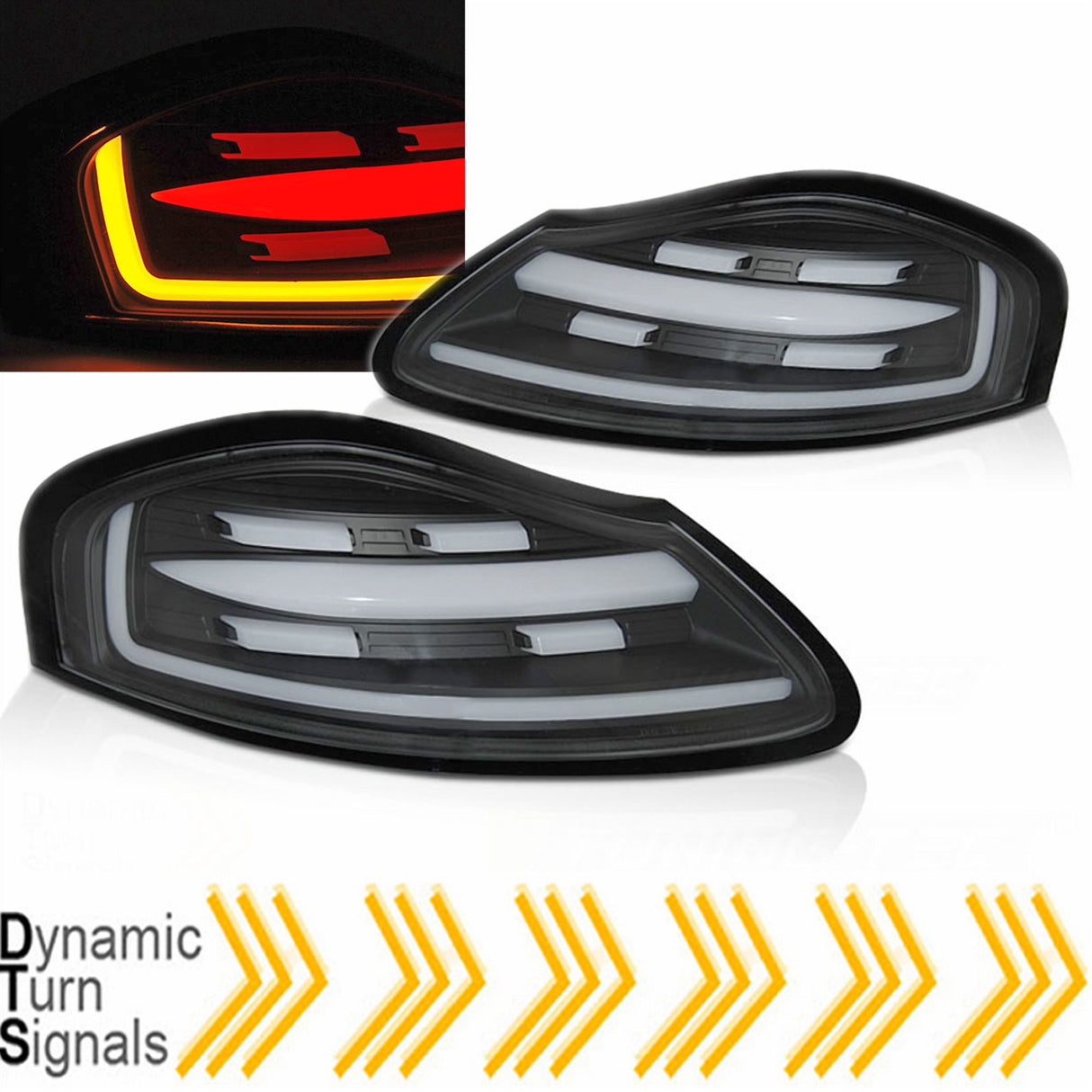 Led Rückleuchten Set dynamische Blinker für Porsche Boxster 987 schwarz 1996-2004