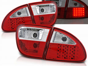 LED Rückleuchten rot weiß Seat Leon 1M 99-04, Tuning Rücklichter mit LED-Technik