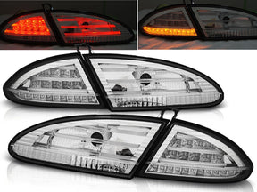 LED Rückleuchten chrom Seat Leon 1P 06.2005-2009 mit roten und gelben LEDs