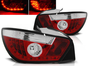 LED Rückleuchten rot weiß Seat Ibiza 6J 06-12 3-Türer, Tuning Rücklichter Set