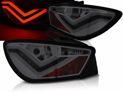 LED Lightbar Rückleuchten in rot smoke für Seat Ibiza 6J 06.2008-2012 - 3 Türer
