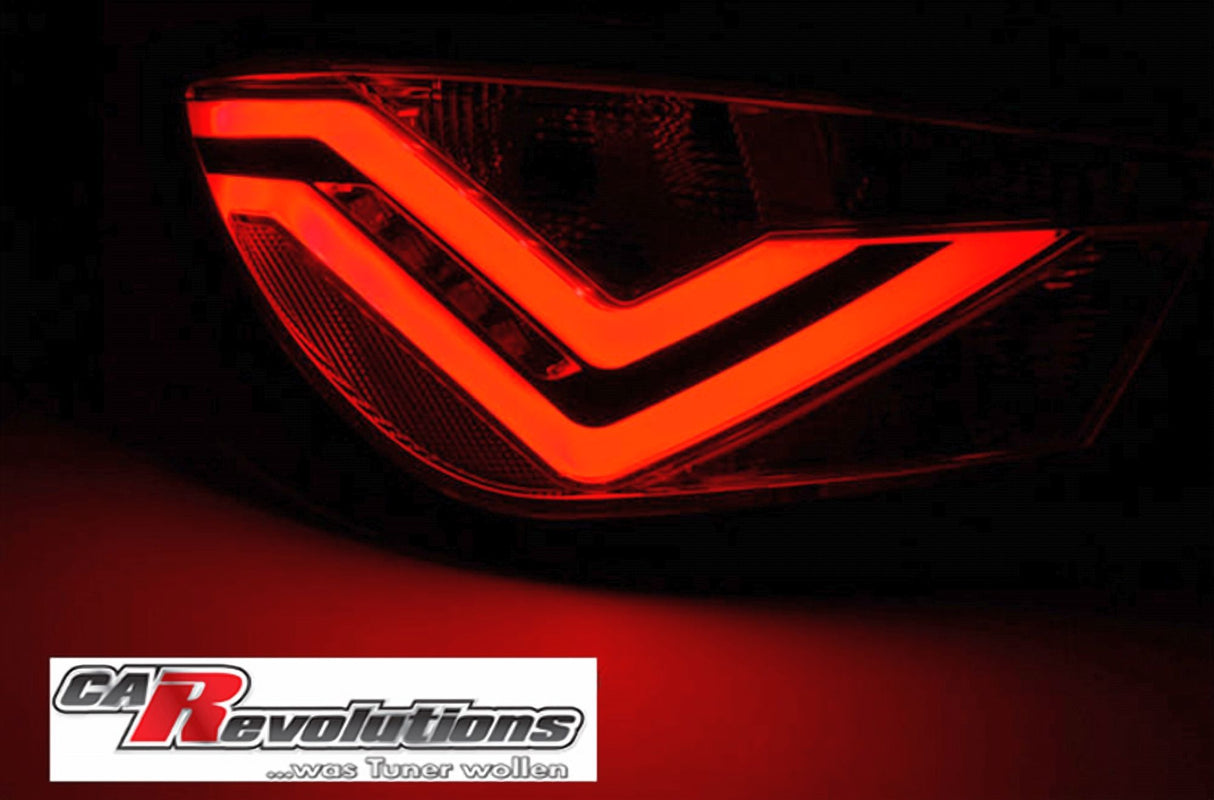 LED Lightbar Rückleuchten in rot matt für Seat Ibiza 6J 06.2008-2012 - 3 Türer