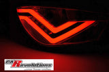 LED Lightbar Rückleuchten in rot matt für Seat Ibiza 6J 06.2008-2012 - 3 Türer