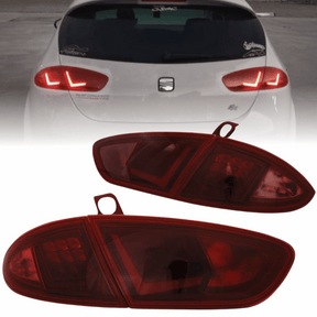 LED Rückleuchten Set Rot-Smoke für Seat Leon 1P 03.2009-2012 mit LightBar