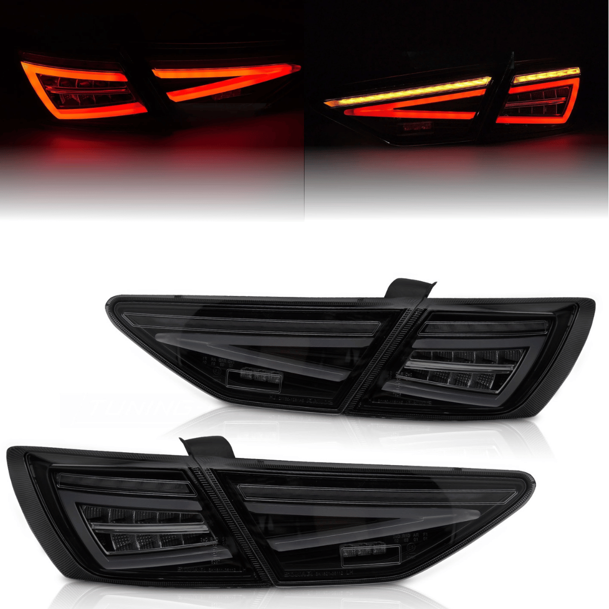 LED Rückleuchten Set Schwarz Smoke für Seat Leon III 5F 2012-2020 Lauflicht OEM LED