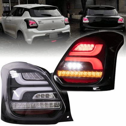 Voll LED Rückleuchten Set Schwarz dynamischer Blinker für Suzuki Swift AZ 2017-2025