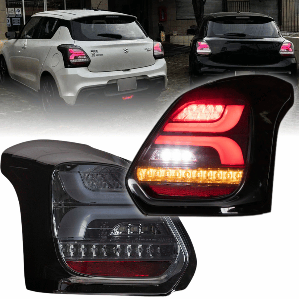 Voll LED Rückleuchten Set Smoke dynamischer Blinker für Suzuki Swift AZ 2017-2025