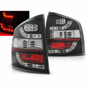 Schwarze LED Rückleuchten Skoda Octavia II Kombi 04-12 mit dynamischem Blinker