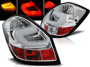 Chrom LED Lightbar Rückleuchten Skoda Fabia 2 Limo Kombi 2007-2014 Tuning