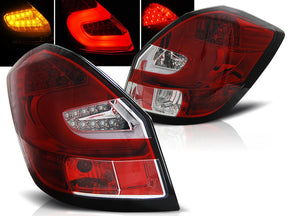 LED Lightbar Rückleuchten rot Skoda Fabia 2 2007-2014 Limo Kombi Tuning