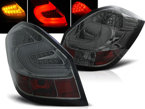 LED Lightbar Rückleuchten smoke Skoda Fabia 2 II 2007-2014 Limo Kombi mit roten und gelben LEDs