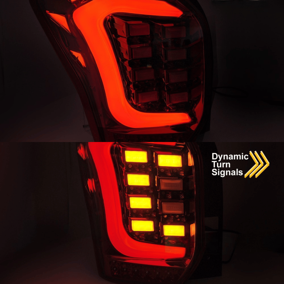Voll LED Rückleuchten Set Schwarz-Smoke mit LightBar & dynamischem Blinker für Subaru Forester IV 2013-2016