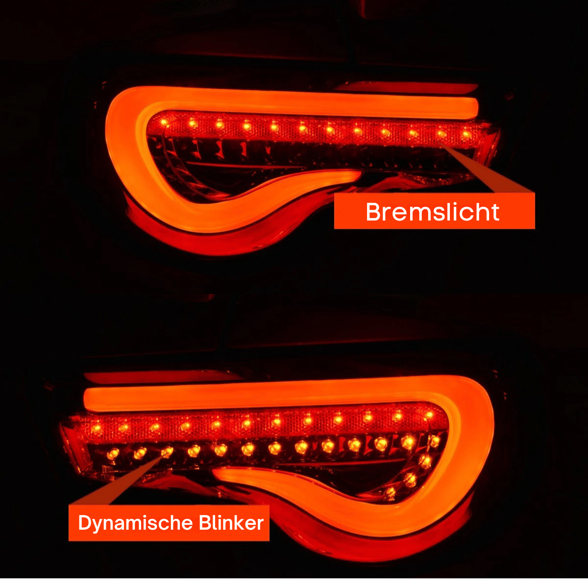FULL LED Rückleuchten Set für Toyota GT86 ZN6 2012-2021 Rot-Weiß dynamischer Blinker