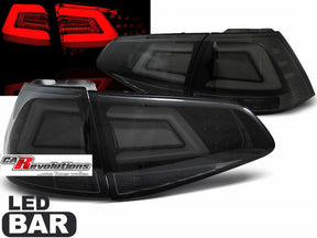 Schwarze LED LightBar Rückleuchten für VW Golf 7 VII 2013-2017 im Detail