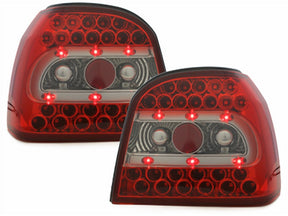 LED Rückleuchten rot für VW Golf III 3 1991-1997, Tuning Rücklichter mit roten LEDs