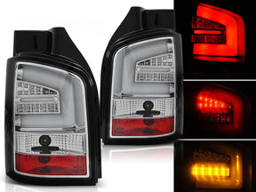 LED Lightbar Rückleuchten in chrom für VW T5 04.2003-2009 Heckklappe - CR Tuning