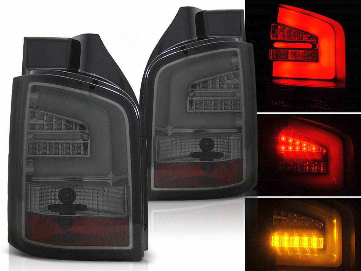 LED Rückleuchten in smoke rauchglas für VW T5 2003-12.2009 Heckklappe