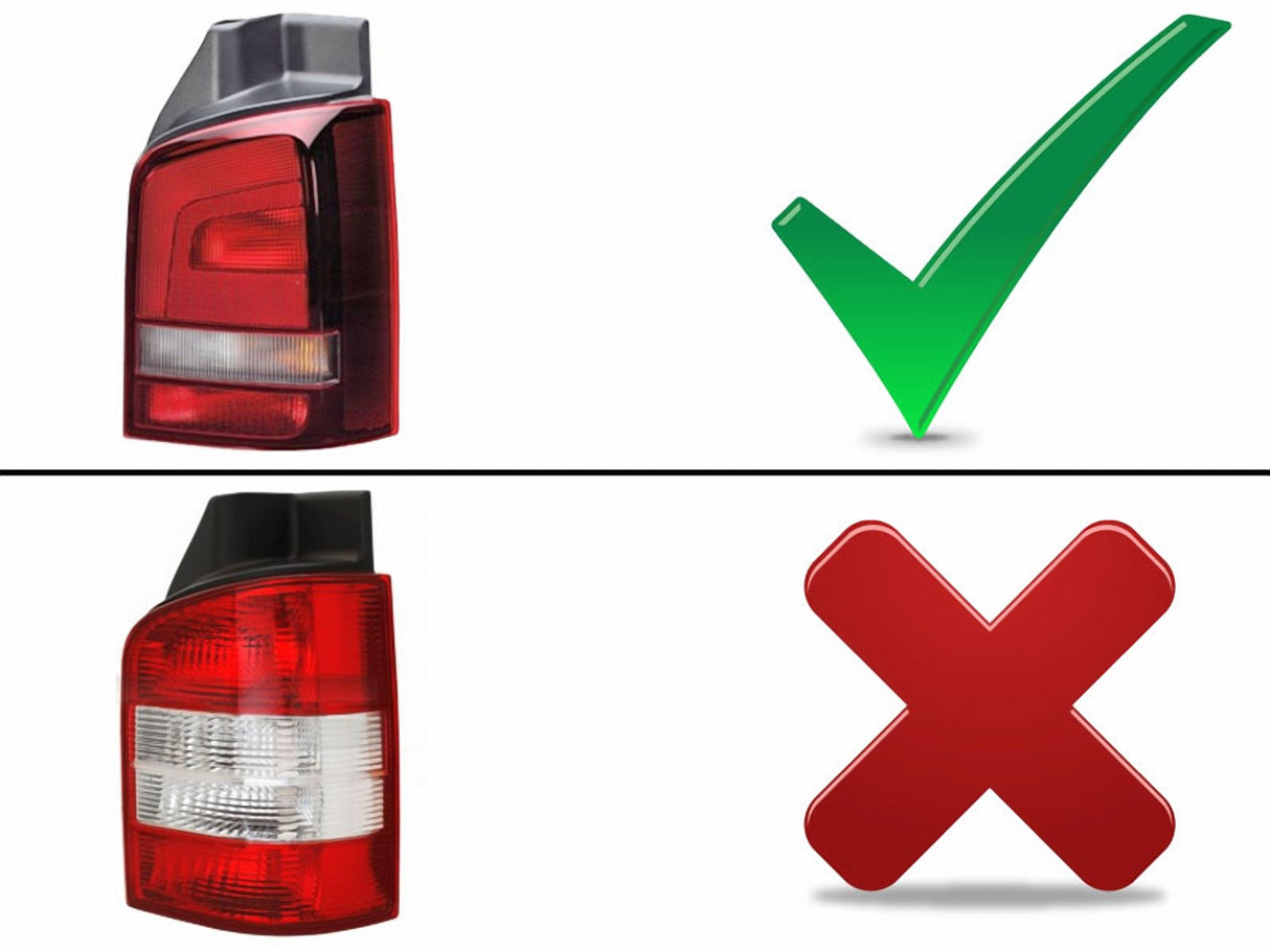 LED Rückleuchten in rot smoke für VW T5 GP 2010-2015 Heckklappe