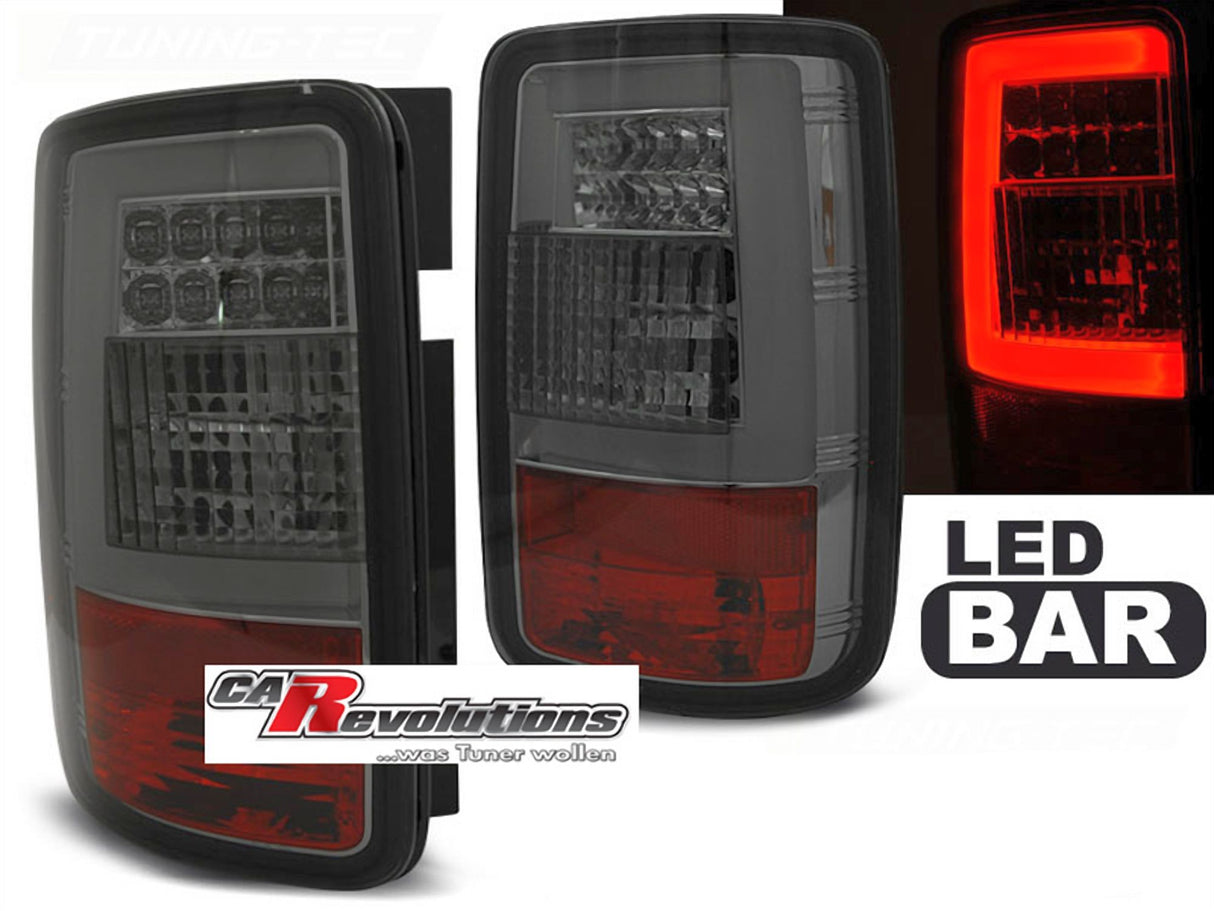 LED Lightbar Rückleuchten in smoke für VW Caddy 2003-03.2014
