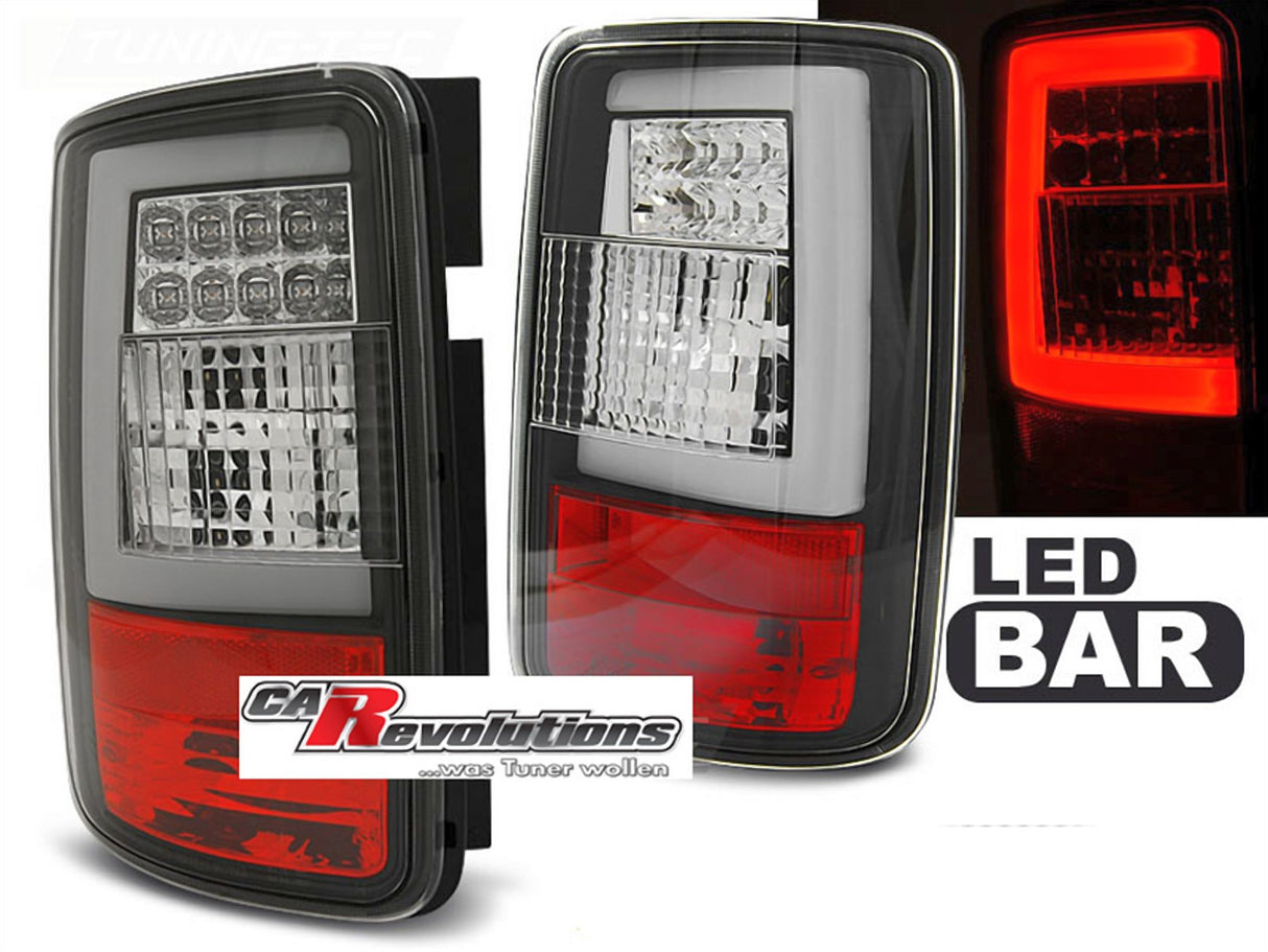 LED LightBar Rückleuchten in schwarz für VW Caddy 2003-03.2014