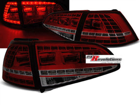 LED Rückleuchten in rot matt GTI R Clubsport für VW Golf 7 VII 2013-2017 - CR Tuning