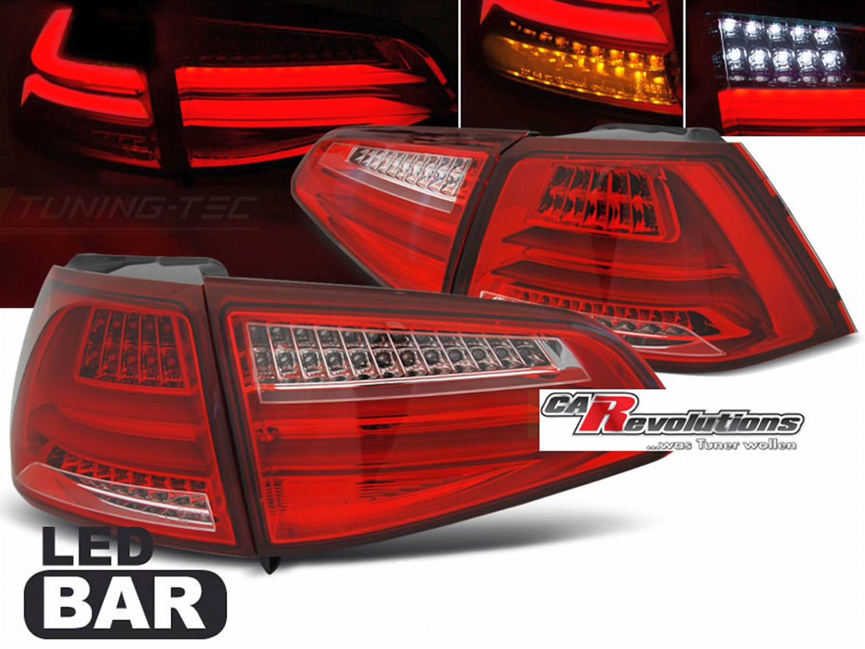 LED LightBar Rückleuchten Set für VW Golf 7 2013-2017 VI in rot