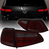 leuchten dunkel rot getönt, Tuning Rücklichter für VW Golf 7 LED Rück