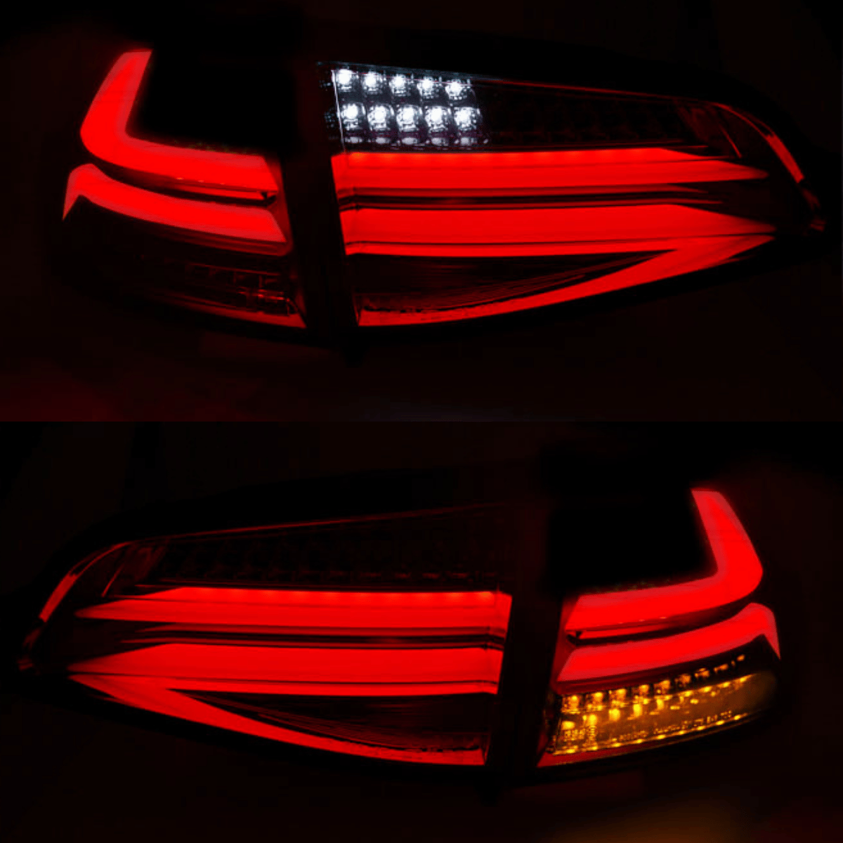 Voll LED Lightbar Rückleuchten Set Rot für VW Golf 7 Schrägheck 2013–2017