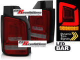 Led dynamische Blinker LightBar Rückleuchten in rot matt für VW T5 04.2003-2009