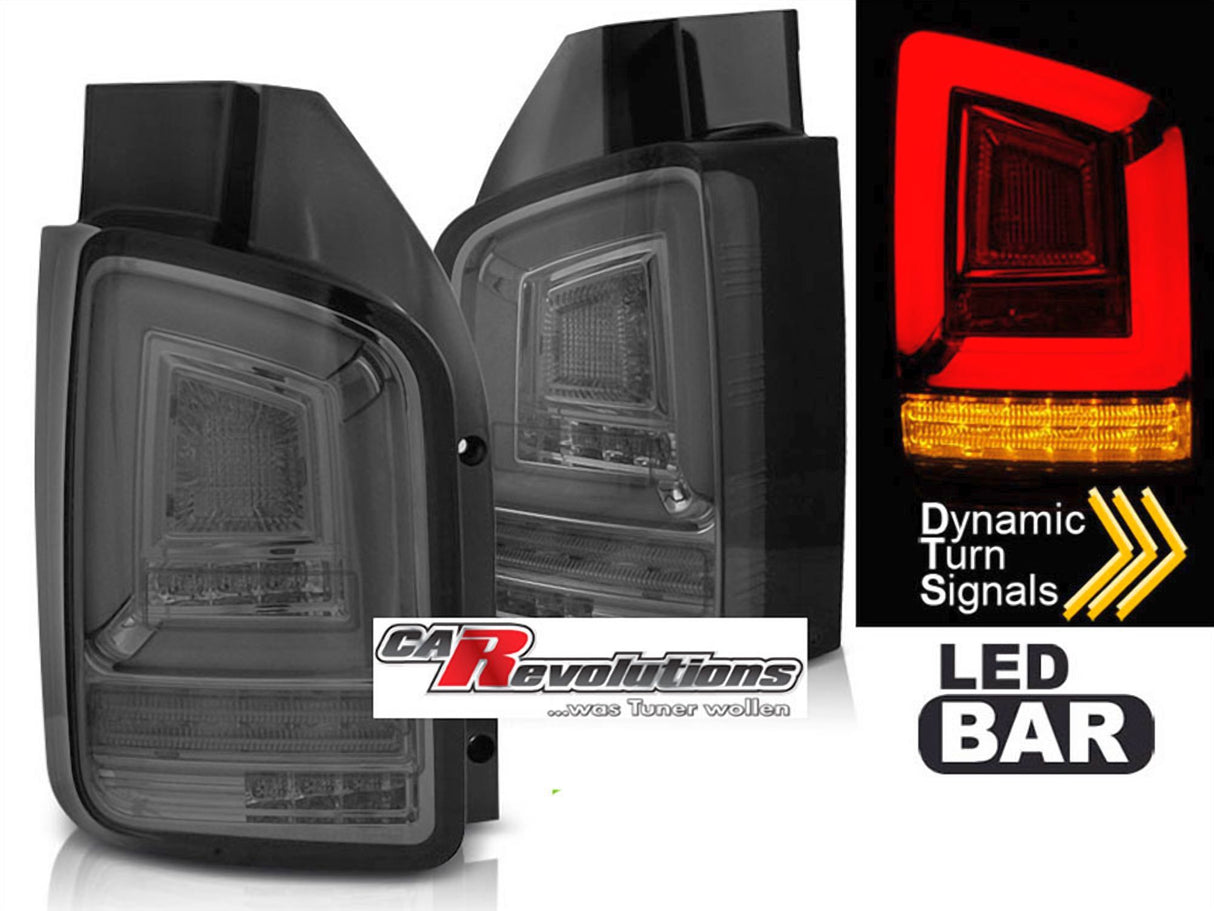 Led dynamische Blinker Rückleuchten in rauchglas für VW T5 Transporter 04.2003-2009