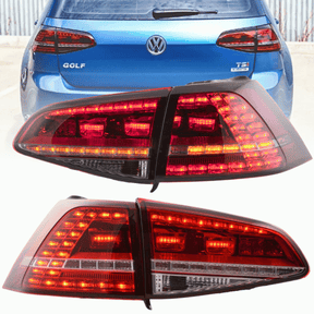 LED Rückleuchten Set Rot dynamischer Blinker VW Golf 7 Schrägheck 2013-2017 CR-Tuning