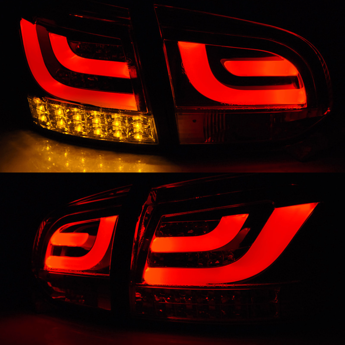 LED Lightbar Rückleuchten Rot-Smoke Set für VW Golf 6 VI (10.2008–2012)