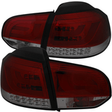 LED Lightbar Rückleuchten Rot-Smoke Set für VW Golf 6 VI (10.2008–2012)