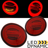 LED Bar Rückleuchten Set Red White für VW New Beetle 1998–2005 Hatchback & Cabrio mit sequentiellem Blinker