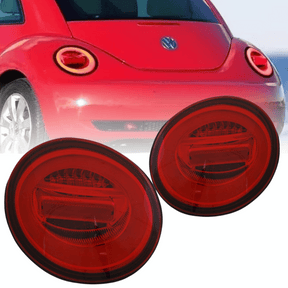 LED Bar Rückleuchten Set Rot Weiß für VW New Beetle 1998-2005 mit sequentiellem Blinker